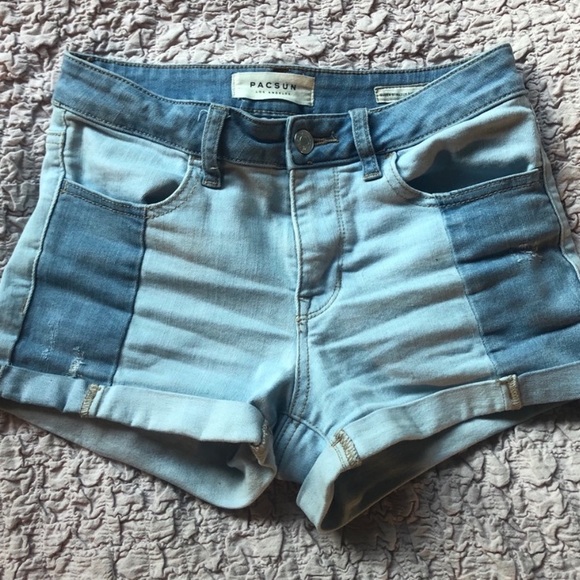 PacSun two tone denim shorts - Picture 1 of 2